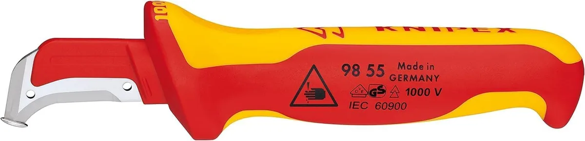 Knipex нож со жолто-црвена рачка