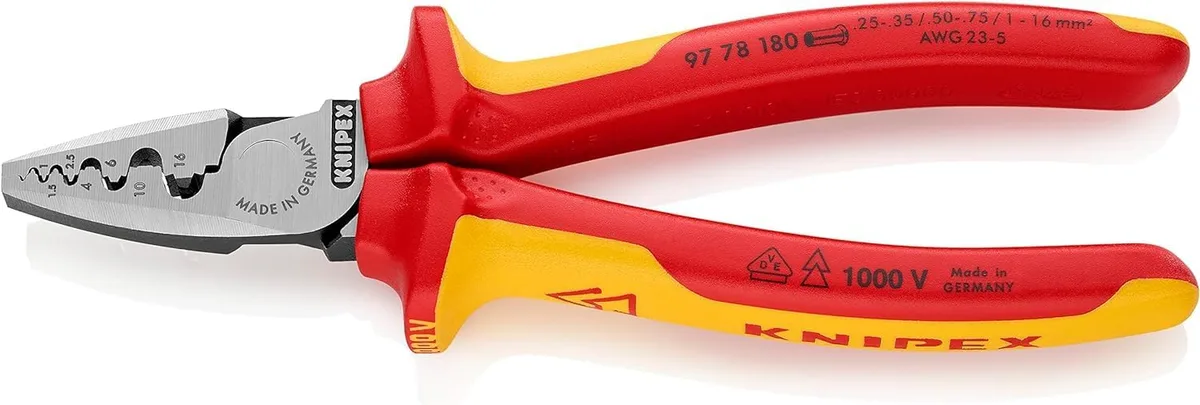 Knipex преса 0.5-16mm² за папучи